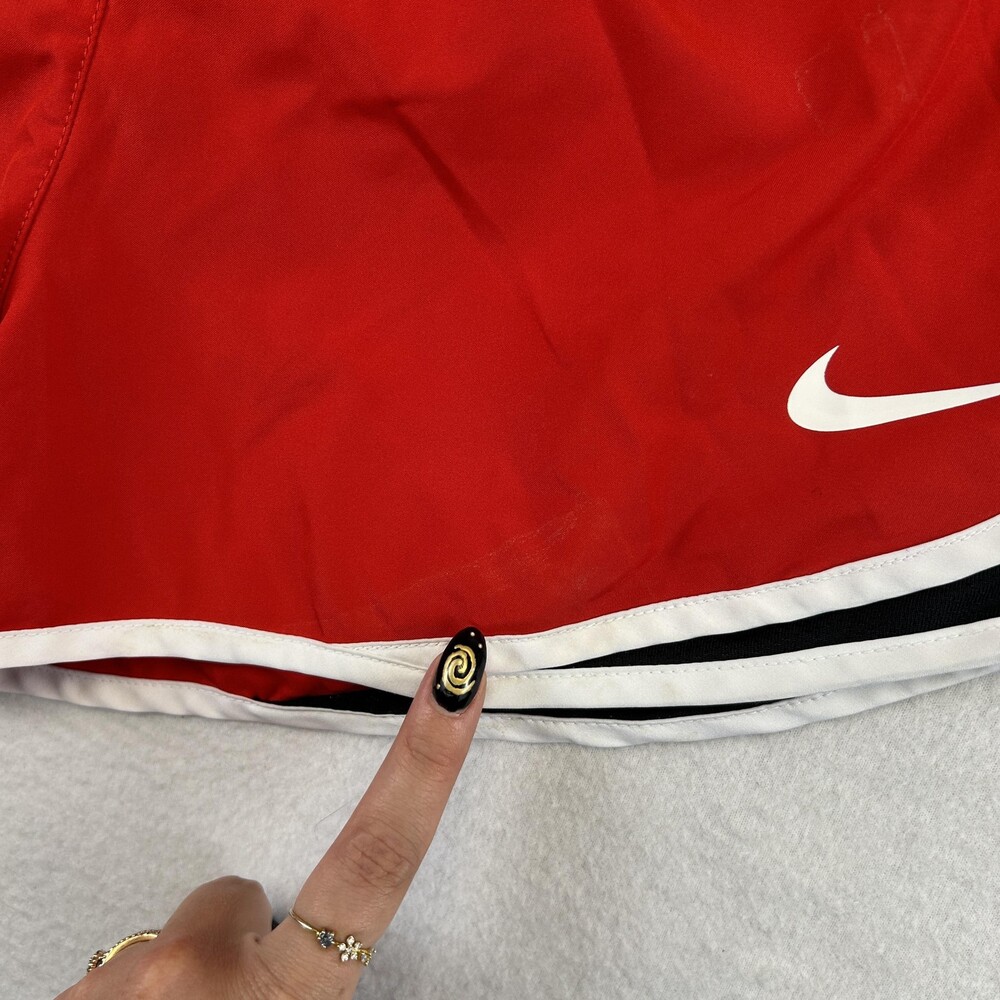 Kansas City Chiefs Shorts Womens Large Red NFL Football Nike Dri Fit Running - Picture 6 of 14